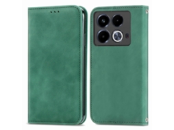 Capa De Celular Flip Magnética Em Couro Sintético Com Toque Retrô Para Infinix Note 40
