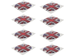 Conjunto de 10 adesivos protetores para tampas de tanques de combustível.