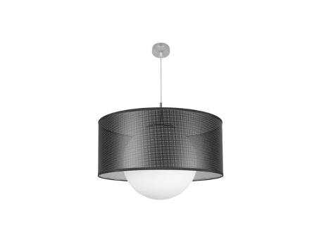 Pingente Cósmico 1xe27 Níquel/preto Prata Regx60x60 Cm Fabrilamp