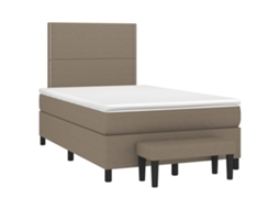 Box Spring Bed, Box Spring Beds Vidaxl Cinzento-acastanhado Tecido (120 X 190 Cm)