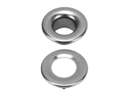 Kit Com 100 Ilhós De Latão 8 Mm Diâmetro Interno Arruelas Pará