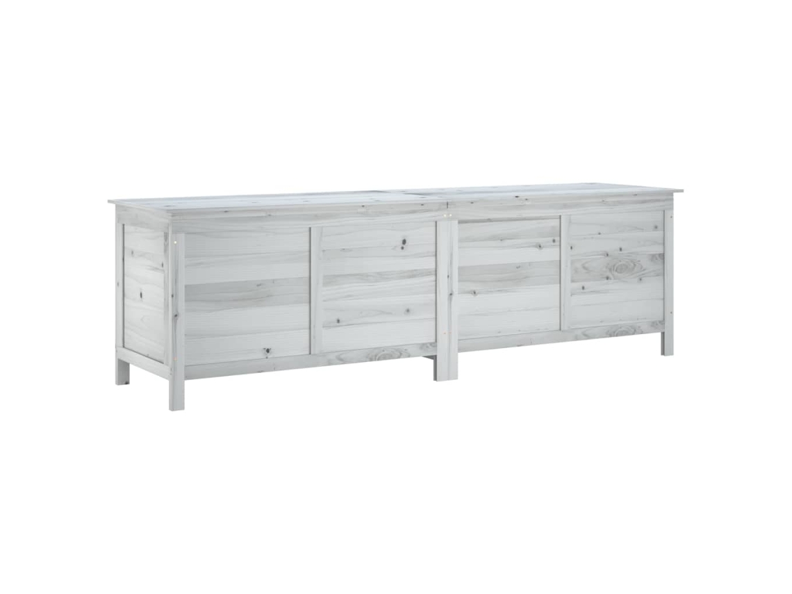 Garden Storage Box, Garden Storage Boxes Vidaxl Branco Madeira Processada (198.5 X 50 X 56.5 Cm)