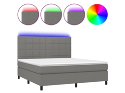 Box Spring Bed, Box Spring Beds Vidaxl Cinzeto Tecido (180 X 200 Cm)