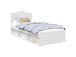 Estrutura da Cama Branco 75 X 190 Cm Madeira de Pinheiro Sólida VIDAXL
