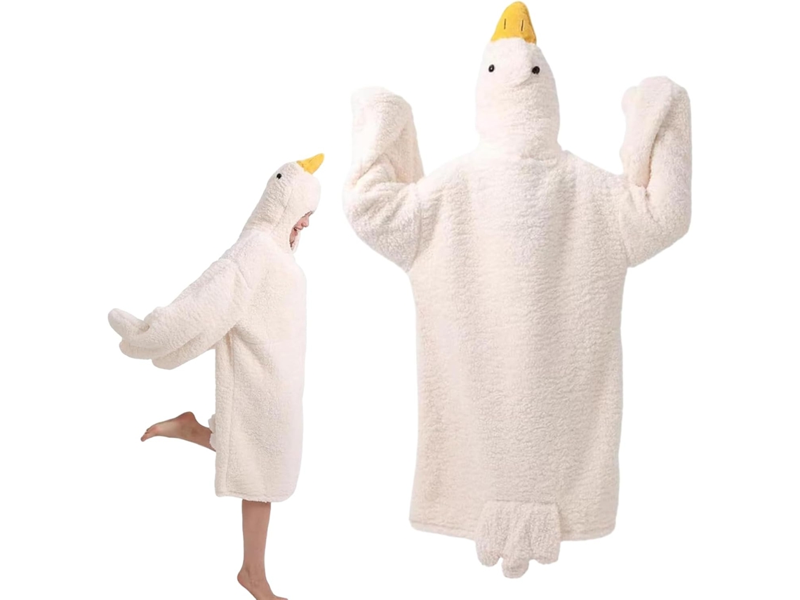 Moletom Oversized com Capuz, Pijama Estampa Animal, Aconchegante e Macio S/MARCA