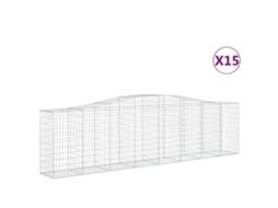 Gabion Basket, Gabion Baskets Vidaxl Prateado Ferro (400 X 50 X 100/120 Cm)