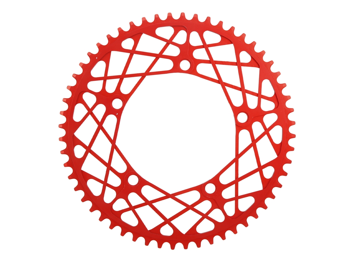 Rebe-placa De Cadena Bici 56t Aluminio Ligero Resistente Al Desgaste, Piñón De Bicicleta Para Reemplazo Rojo