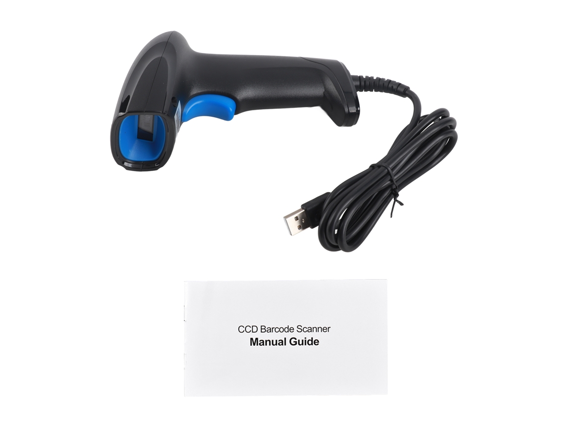 Scanner de Código de Barras Ccd 1d com Fio Usb Automático para Tela Móvel e Computador