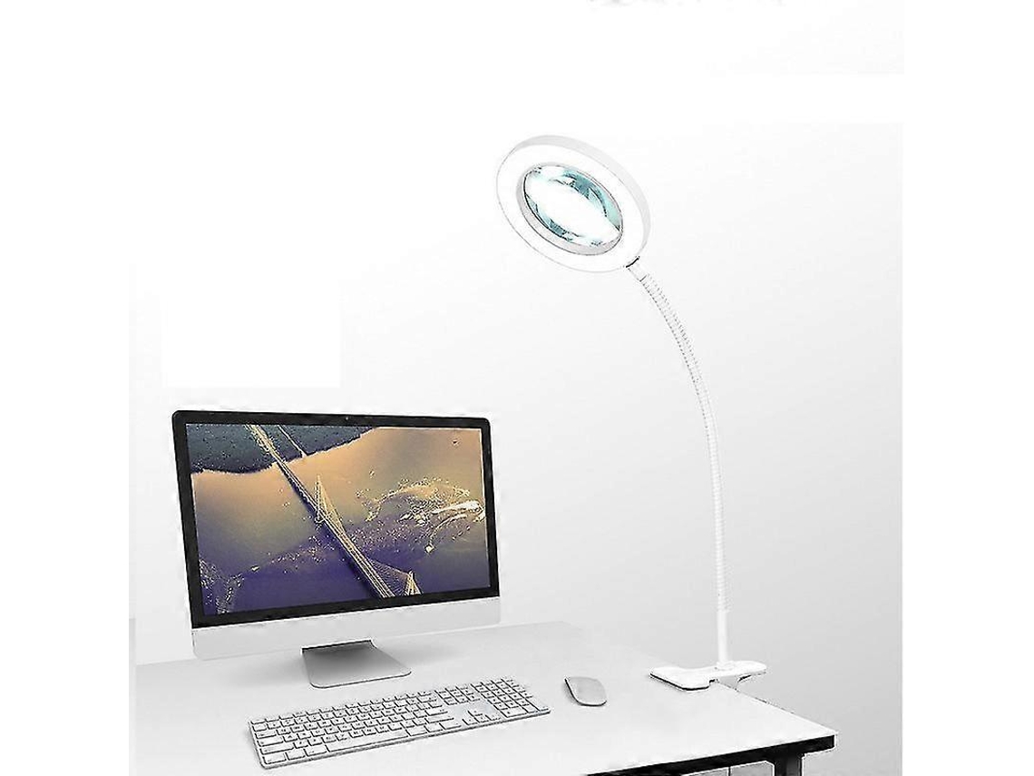 Luminária De Mesa Com Lupa Led Branca Para Proteção Ocular, Ideal Para Retoques Estéticos, Tatuagens E Estudos Em Dormitórios, Lei Aquaforge