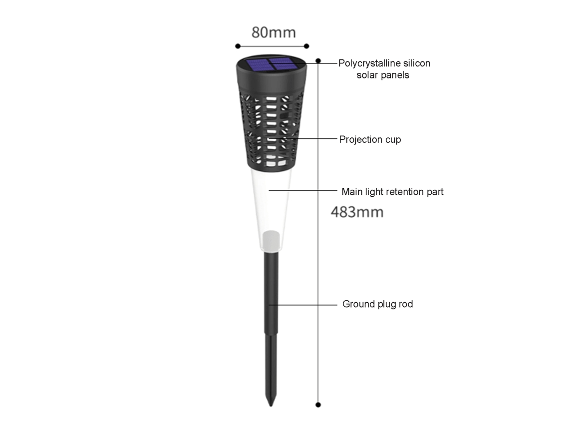 Luz de Fio Solar Jardim Caminho Luz Paisagem Decorativa Ip54 | S/MARCA
