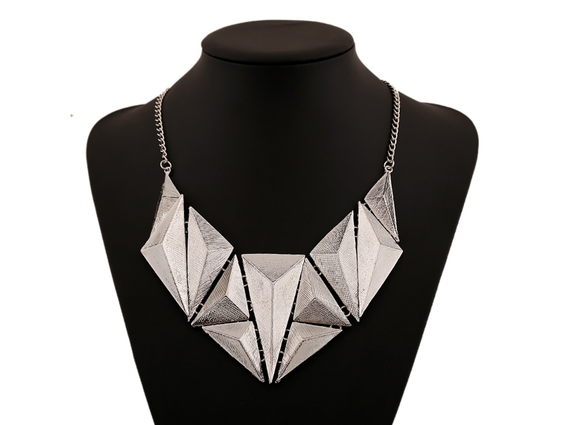 Colar Triangular Geométrico Jóia Feminina Presente