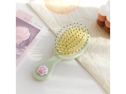 Pente Desembaraçador Profissional Mini Paddle Para Cabelo Longo Grosso Fino Cacheado Com Mango Confortável E Dentes Arredondados Verde Claw