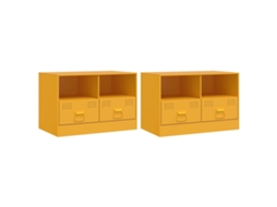Tv Cabinet Set, Tv Cabinet Sets Vidaxl Amarelo Aço (n/a)