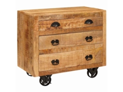 Vidaxl Armário Lateral Com Gaveta Castanho 70 X 38 X 63 Cm
