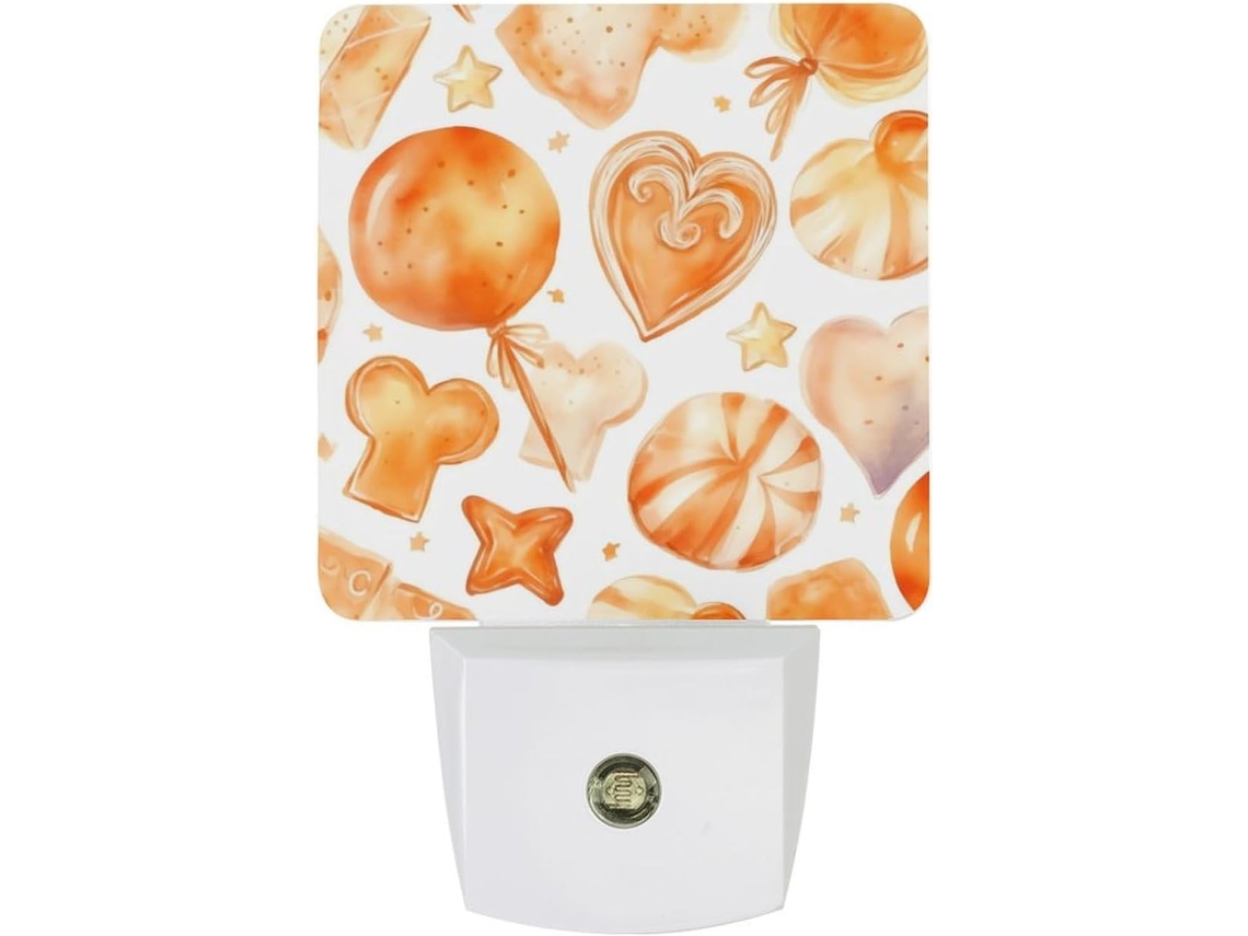 Luminária De Parede Com Sensor, Design Com Doces E Corações, Luz Led Branca Quente Quarto, Banheiro, Cozinha