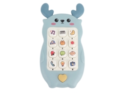 Primerox brinquedo Telefone Bebê Interativo com Luzes Música Educativo Precoce Azul
