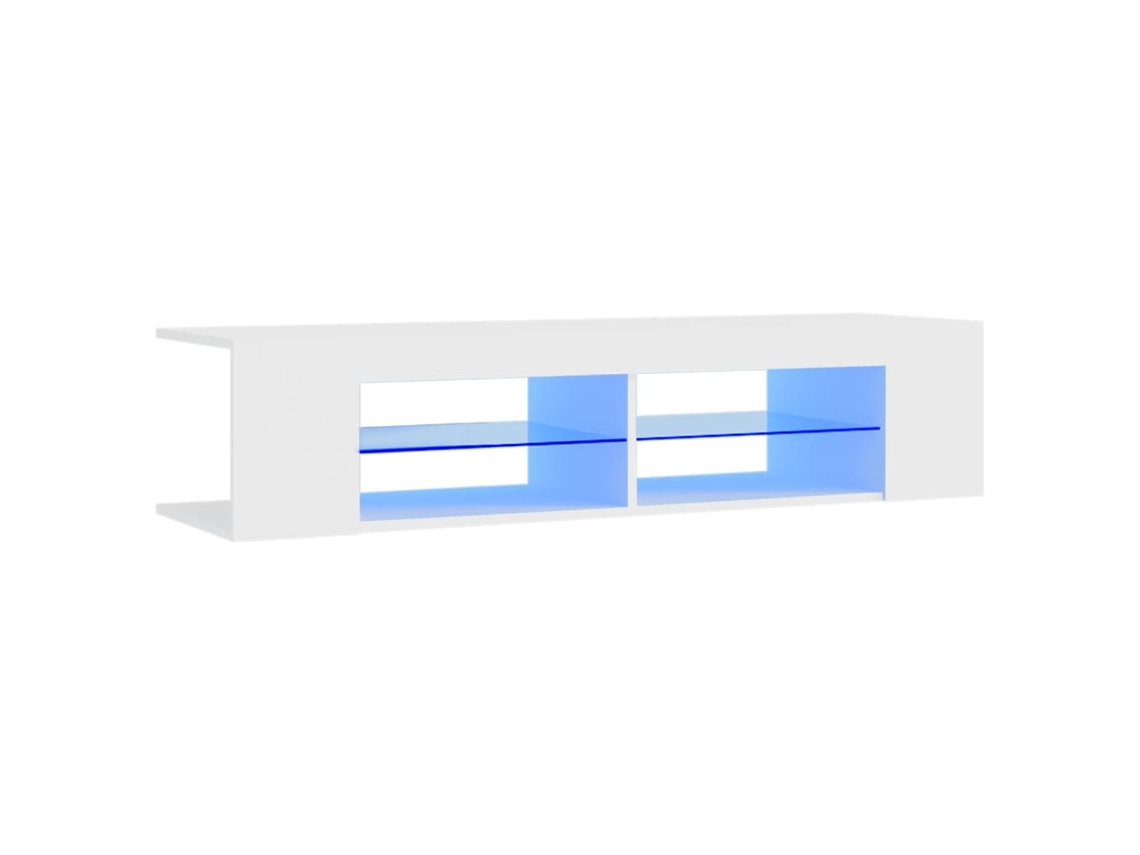 Móvel para TV com luzes LED 135x39x30 cm Branco MAISON EXCLUSIVE