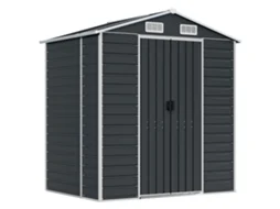 Abrigo De Jardim Vidaxl Antracite Aço ( 191x130x198 Cm)