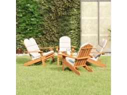 5 Pcs Conjunto Lounge De Jardim Adirondack Acácia Maciça Dkd Home Decor