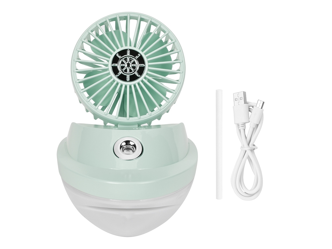 Ventoilha Umidificadora Portátil Usb Ajustável Verde
