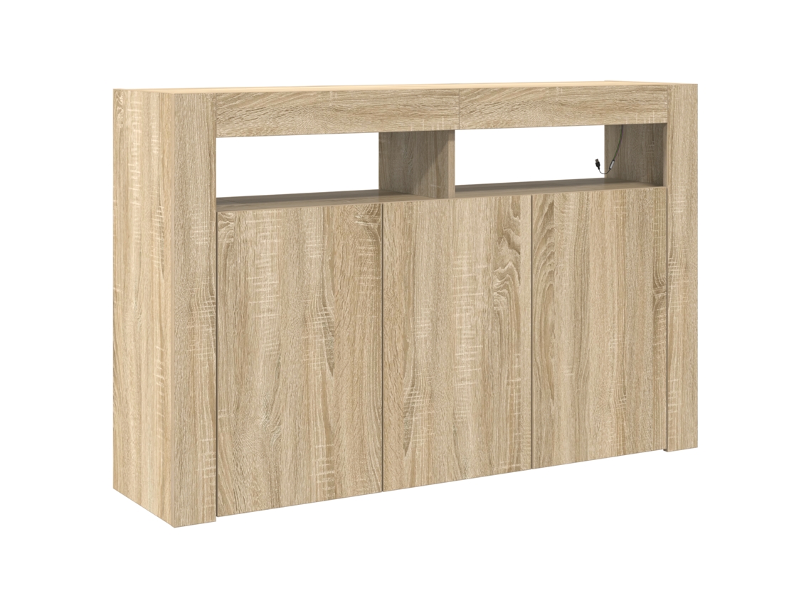 Conjunto 1 Buffet Moderno Vidaxl Castanho Derivados De Madeira (116 X 30 X 75 Cm)