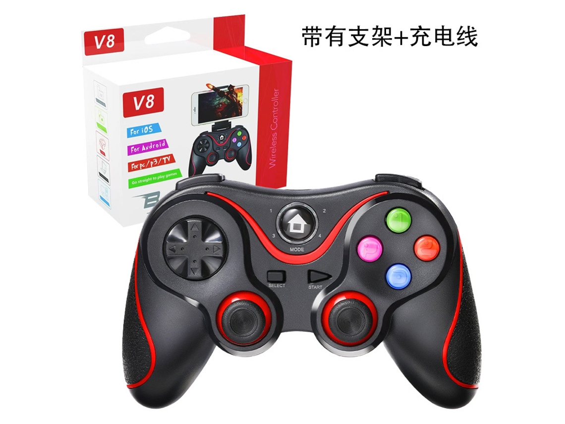 Controlador de jogos multifuncional para celular sem fio YUNZII v8, compatível com PC, P3, iOS, Android e Switch.