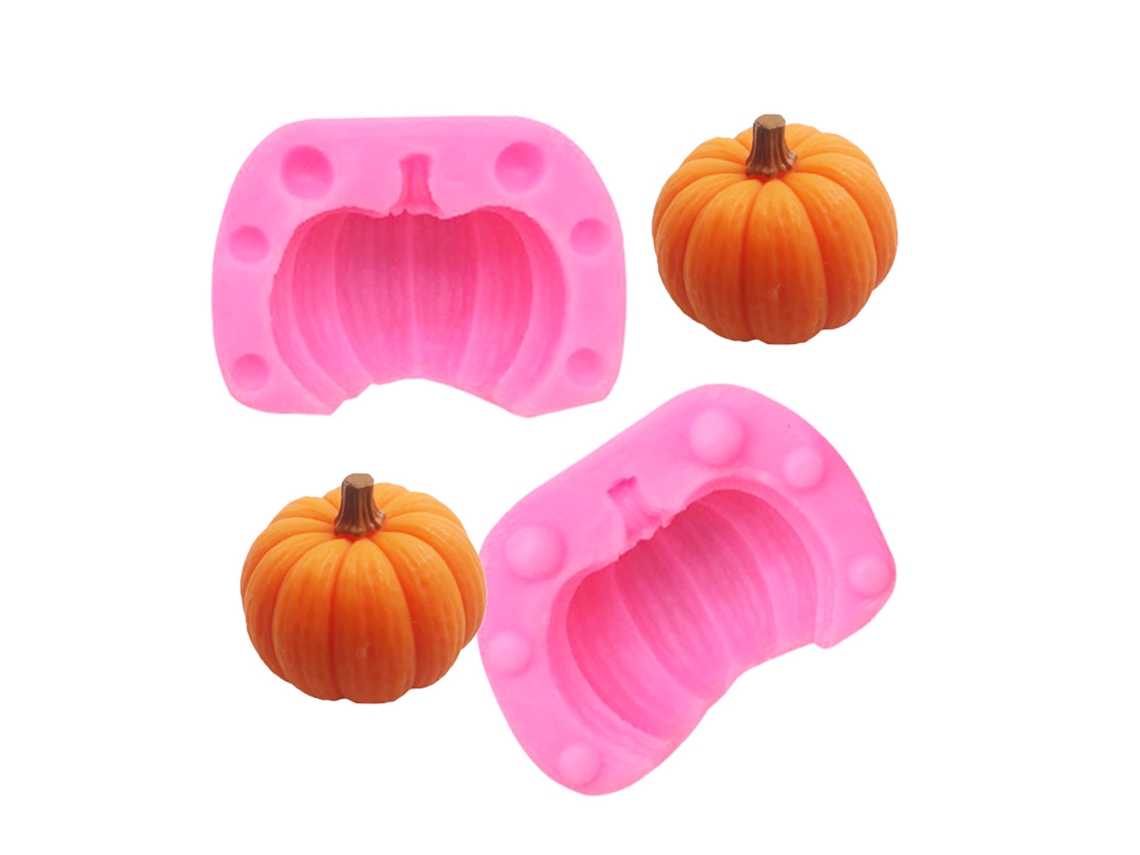 Mold De Silicone De Abóbora De Halloween Para Bolo, Mousse E Chocolate