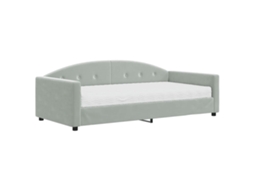 Sofá cama com Colchão (100x200 cm) Veludo Cinzento claro MAISON EXCLUSIVE