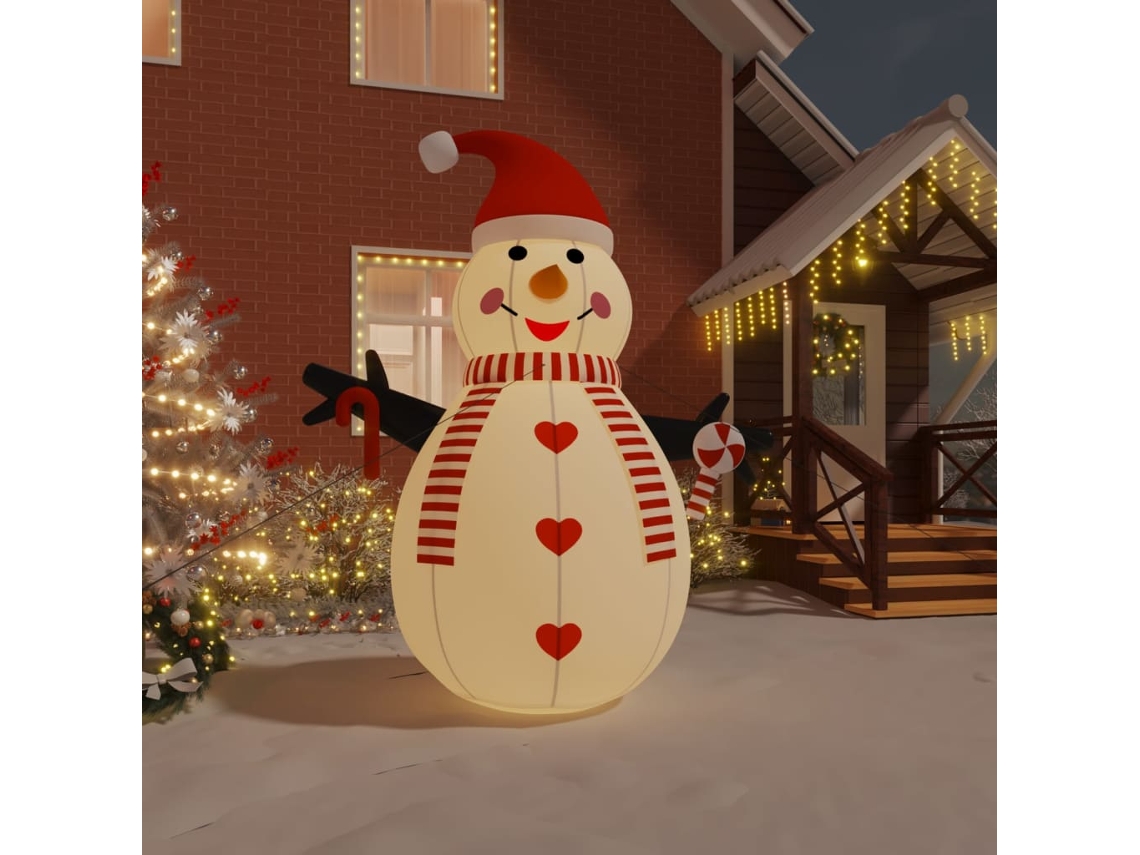 Vidaxl Boneco De Neve Insuflável Com Luzes Led 300 Cm