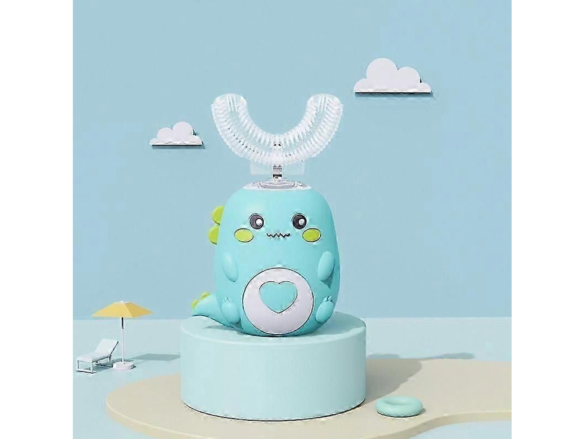 Escova de Dentes Infantil em Formato U, Silicone Ultra Resistente para Toda a Boca, Den Tes Elétrica Automática À GOKOCO