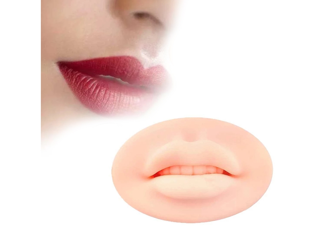 Pele De Silicone Para Tatuagem Labial Treinamento Iniciantes