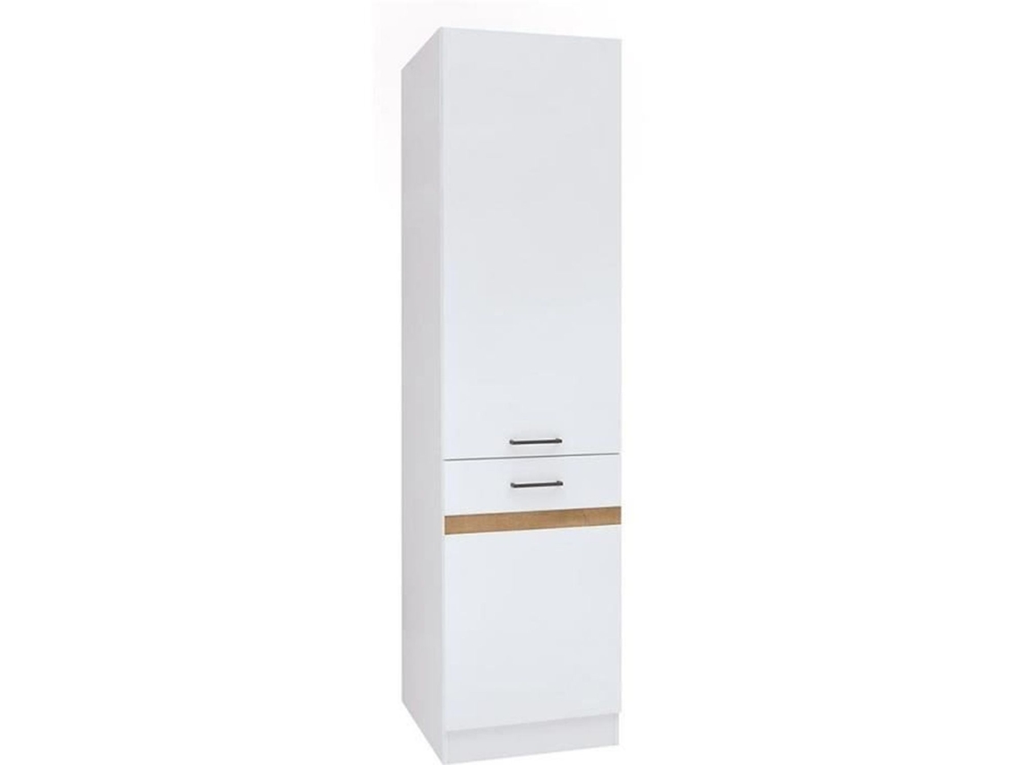 Coluna de cozinha com 2 portas que abrem à direita - 50 x 196 x 46 cm - Branco brilhante AUCUNE