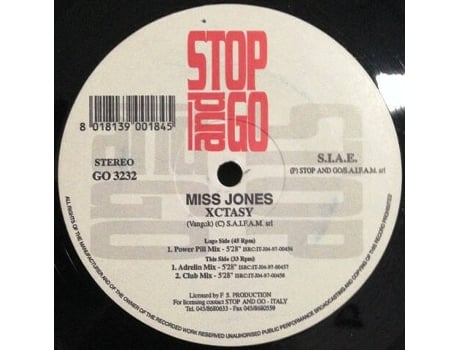 Vinil Xctasy, Miss Jones Stop And Go