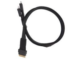 Cabo Sas Mini Sff 8654 Para Sff 8611 Com Dupla Blindagem, Alta Resistência E Anti Interferência