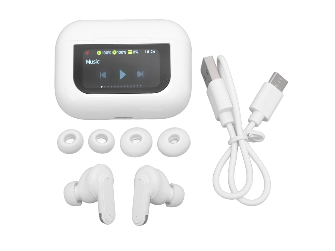 Fones de Ouvido Tradutor Mali com Bluetooth 5.4 144 Línguas e App Branco