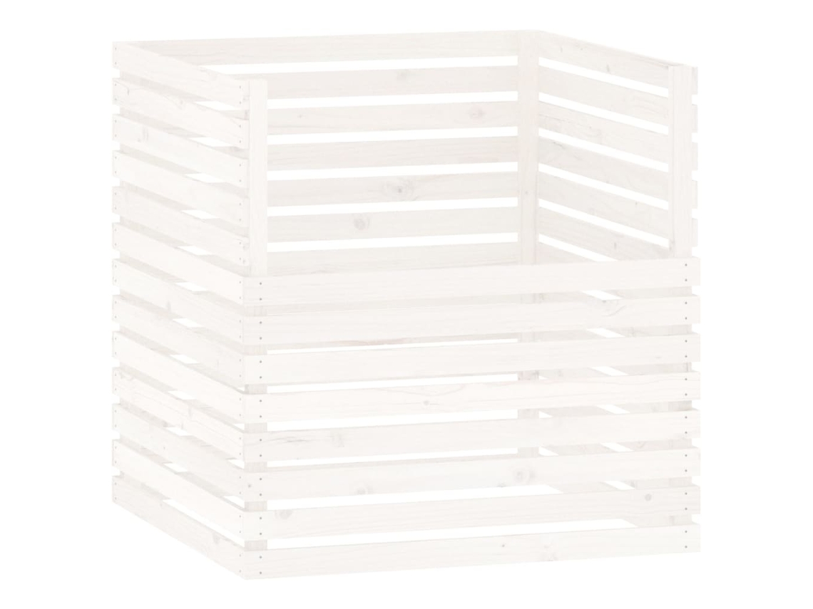 Composter, Composters Vidaxl Branco Madeira De Pinho (100 X 100 X 102 Cm)