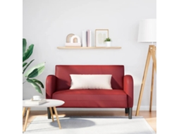 Vidaxl Sofá-luvas 110 Cm Couro Artificial Vermelho Tinto