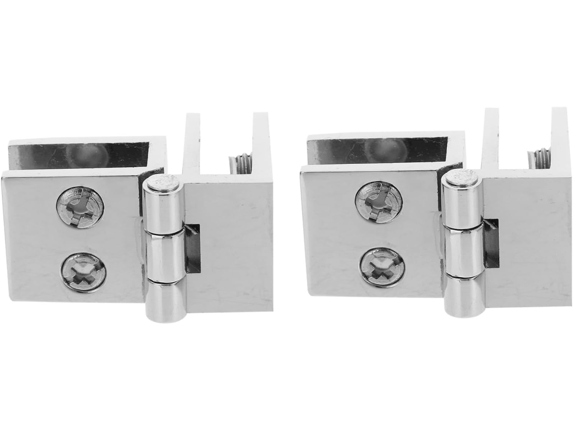 Conjunto De 2 Dobradiças Vidro Em Liga Zinco Para Portas Armários.
