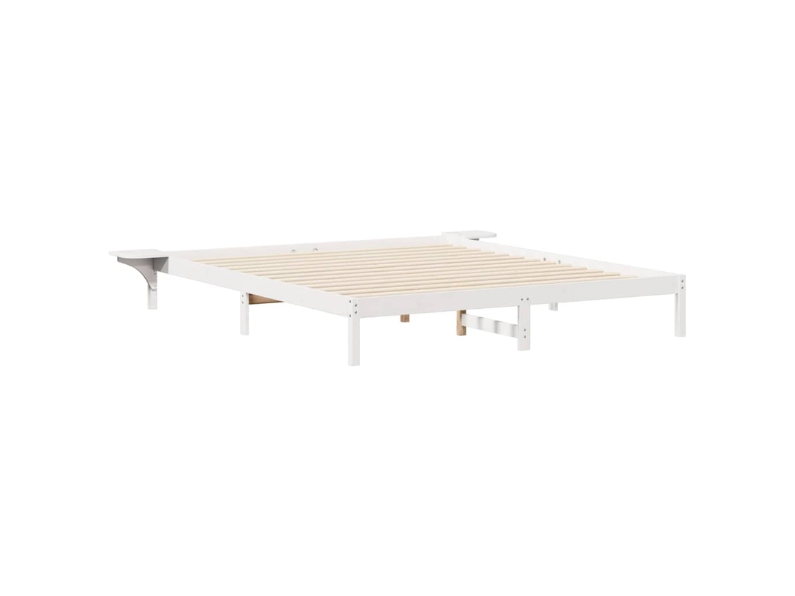 Cama com Mesas Laterais Branco 200 X 220 Cm MAISON EXCLUSIVE