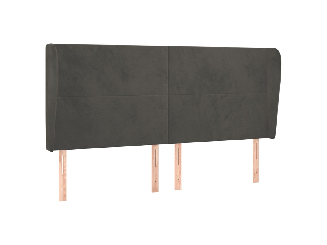 Headboard, Headboards Vidaxl Cinzeto Veludo (183 X 23 X 118/128 Cm)