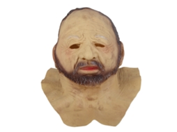 Máscara de Rosto de Latex para Halloween, Velho Realista, LAXISCREED