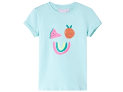 T-shirt De Criança Ciano-claro 128
