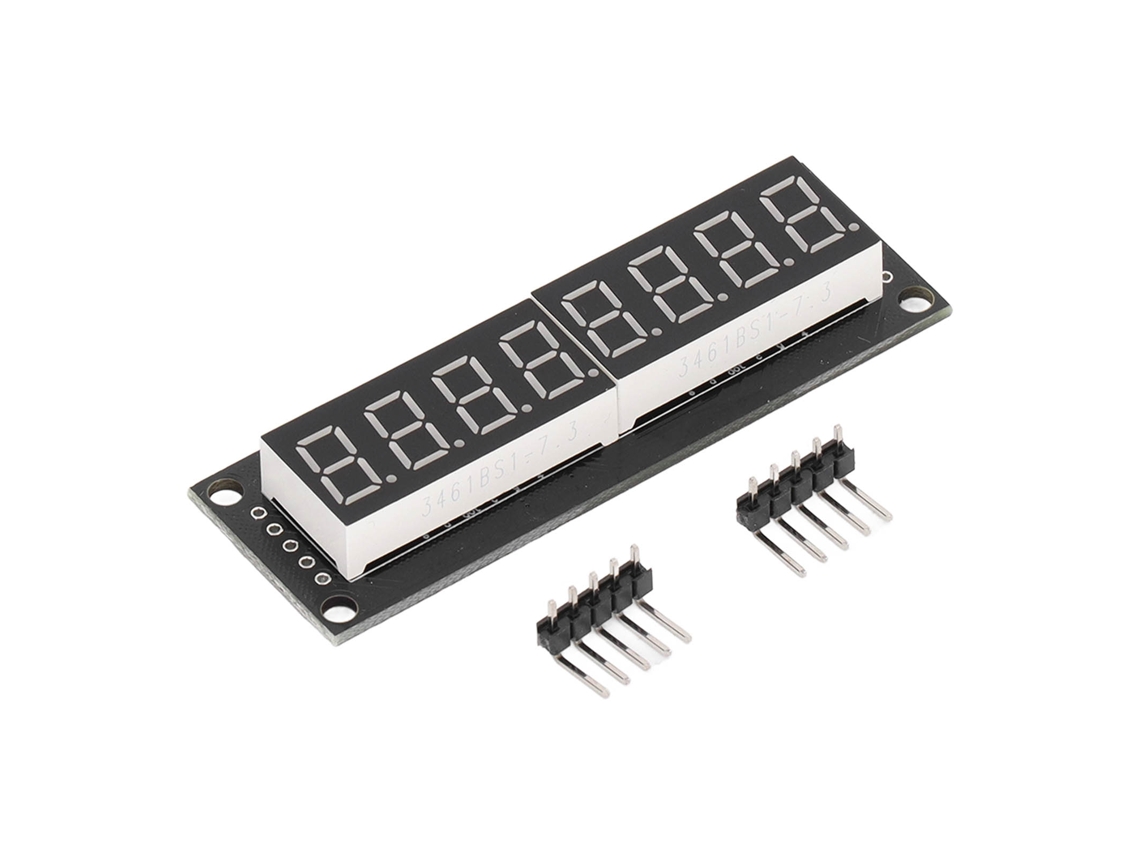 Módulo de Display Digital Led 8 Dígitos 7 Segmentos Vermelho com 74hc595