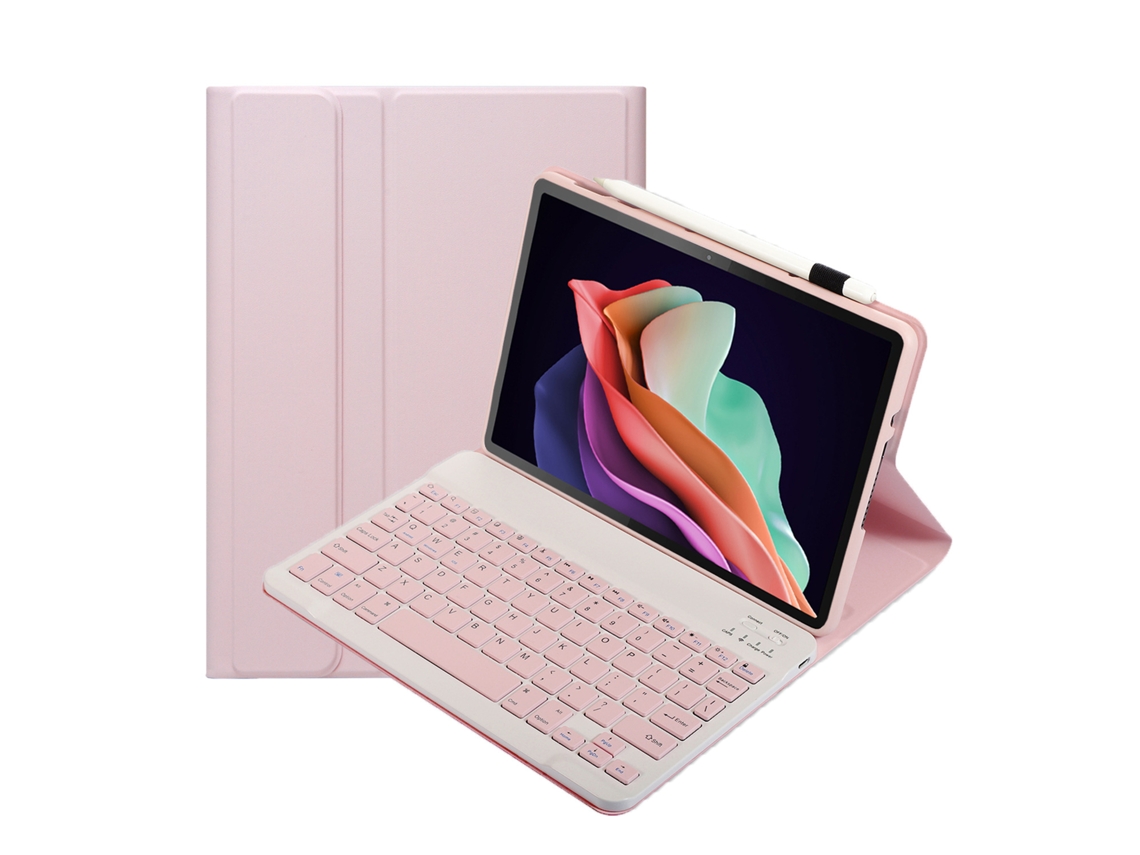 Teclado Rosa Claro Bluetooth Xiaomi 7/7 Pro De 11,2 Polegadas Yunzii