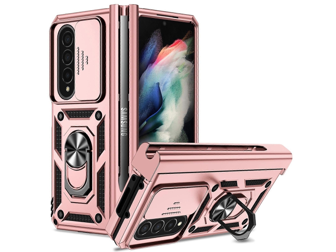Capa Para Celular Com Suporte Deslizante Para Câmera Samsung Galaxy Z Fold4