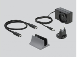 Delock 87772 Base &amp; Duplicador de Portas com Fios Thunderbolt 3 Cinzento