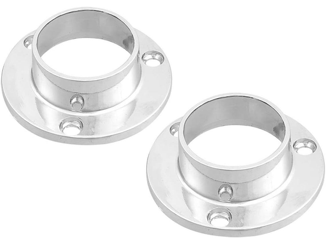 Suporte de Alavanca para Tubo Vestuário Metal com Fixação por Parafuso, 25 Mm Diâmetro, Par CHABERLU