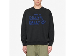 Moletom preto Rockinstone Born To Dilly Dally com design exclusivo de designer.