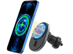 Carregador Carro Sem Mag Safe para iPhone 12 Pro Max YIZHOOD Magnética Preto