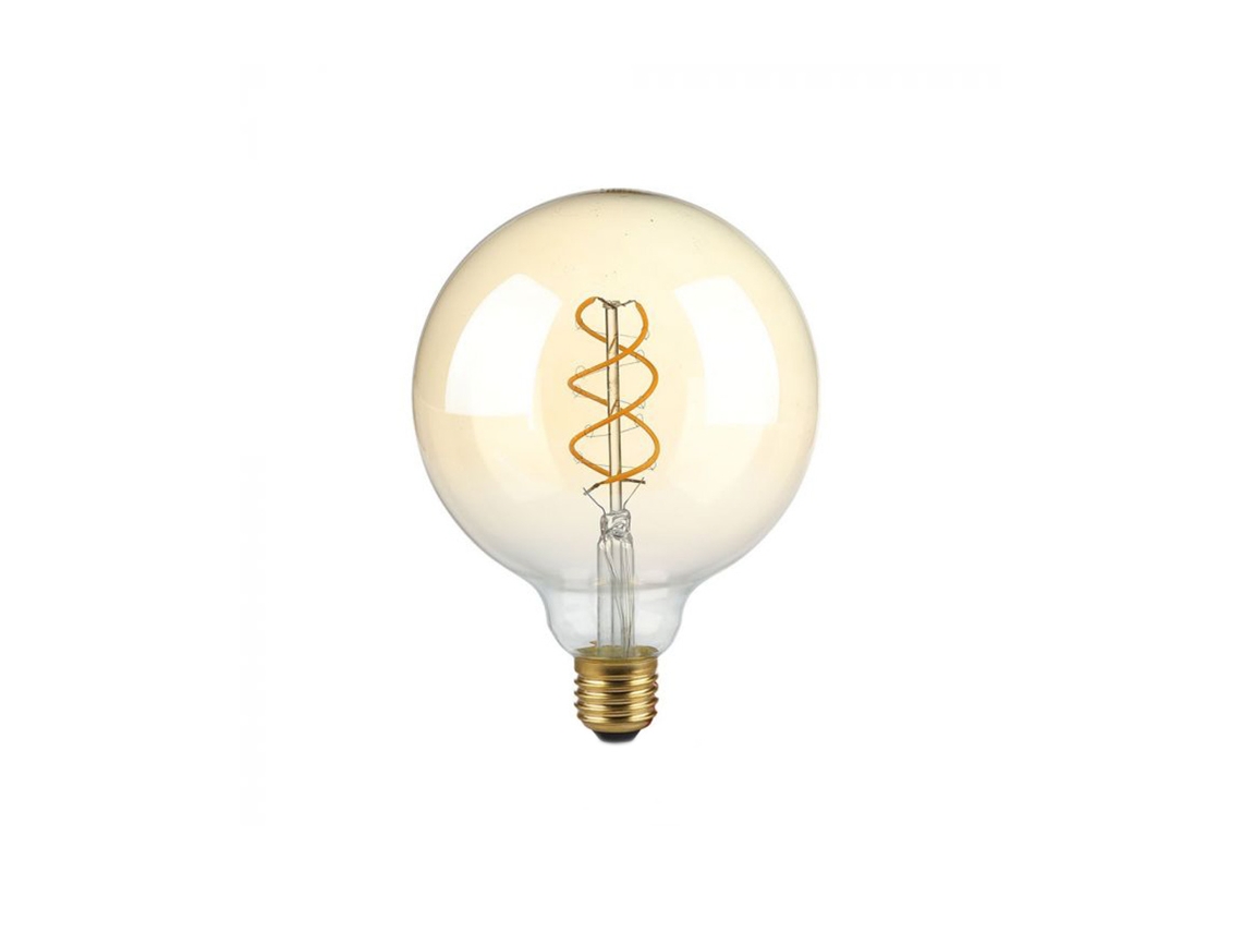 Lâmpada de Filamento Led G125 Dim 5w 2200k E27 Âmbar V tac VTAC
